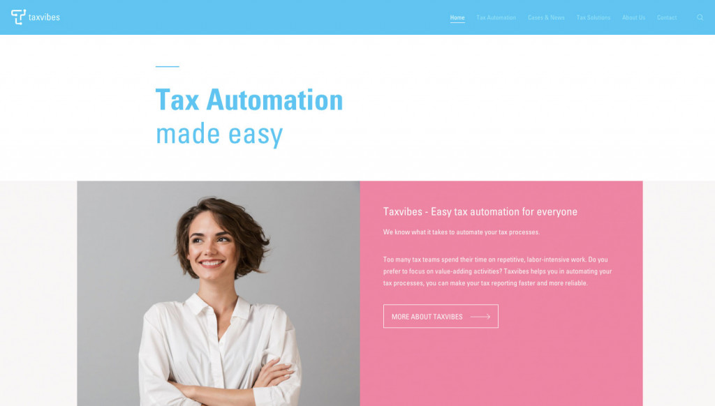 Taxvibes website homepage